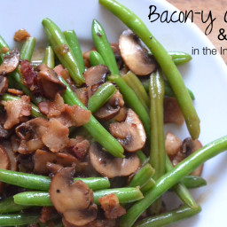 Instant Pot Bacon-y Green Beans and Mushrooms