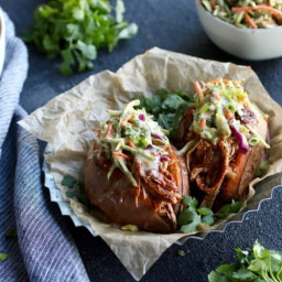 Instant Pot BBQ Pulled Chicken with Simple Slaw