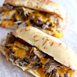 Instant Pot Beef and Cheddar Sandwiches