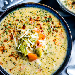 Instant Pot Broccoli and Four Cheese Soup