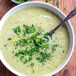 Instant Pot Broccoli Soup With Gremolata (Vegan, Whole30, Gluten-Free)