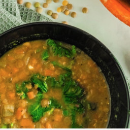 Instant Pot carrot, lentil, and kale soup WW