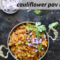 Instant Pot Cauliflower Pav Bhaji Recipe (Low Carb Indian Food)