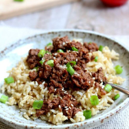 Instant Pot Cheater Korean Beef and Brown Rice