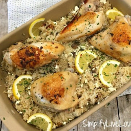 Instant Pot Chicken and Rice {with Lemon & Feta Cheese}