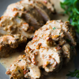 Instant Pot Chicken Breasts with Sun Dried Tomato Cream Sauce