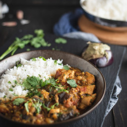 Instant Pot Chicken Curry with Eggplant