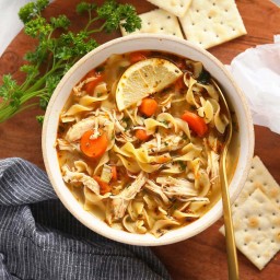 Instant Pot Chicken Noodle Soup (ready in 40 minutes!)