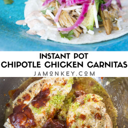 Instant Pot Chipotle Chicken Carnitas with Pickled Red Onions