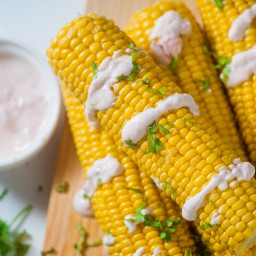 Instant Pot Corn on the Cob with Chipotle Sauce