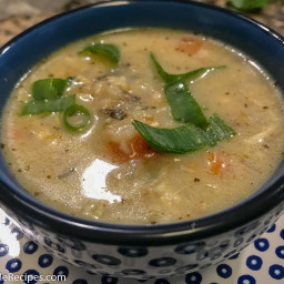 Instant Pot Creamy Chicken and Wild Rice Soup