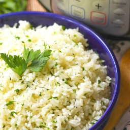 Instant Pot Garlic and Herb Rice