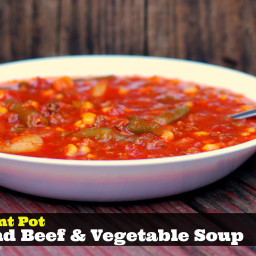 Instant Pot Ground Beef & Vegetable Soup
