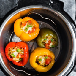 Instant Pot Ground Turkey Stuffed Peppers