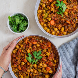 Instant Pot Harira (Moroccan Lentil and Chickpea Soup)