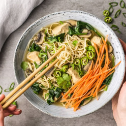 Instant Pot Healthy Chicken and Spinach Ramen Noodle Bowl
