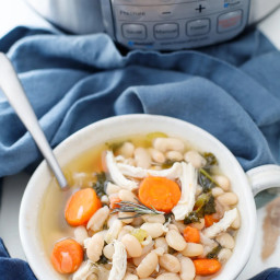 Instant Pot Healthy White Bean and Chicken Soup