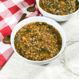 Instant Pot Kale Lentil Soup