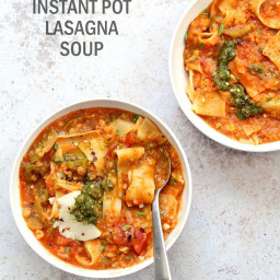 Instant Pot Lasagna Soup - Vegan Lasagna Soup