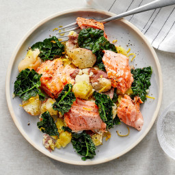 Instant Pot Lemon Salmon With Smashed Potatoes and Kale
