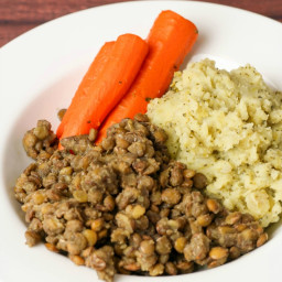 Instant Pot Lentils, Broccoli Mashed Potatoes and Carrots