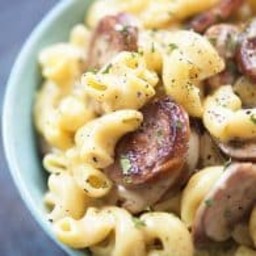 Instant Pot Macaroni and Cheese with Smoked Sausage