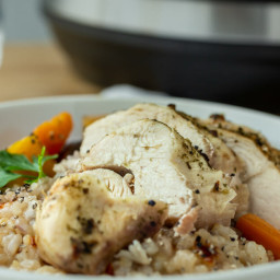 Instant Pot Meal - Chicken Breasts from Frozen with Rice and Carrots