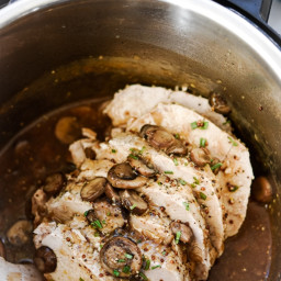 Instant Pot Mushroom Pork Roast with Mashed Potatoes {all in one pot!}