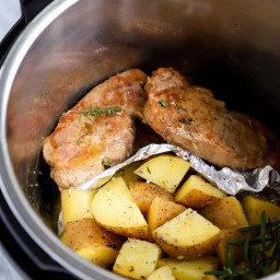Instant Pot Pork Chops and Rosemary Potatoes
