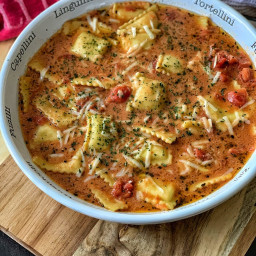 Instant Pot Ravioli In A Tomato Parmesan Broth
