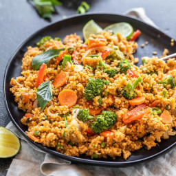 Instant Pot Red Curry Quinoa Fried Rice