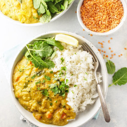 Instant Pot Red Lentil and Kale Curry
