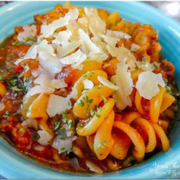Instant Pot Rotini Noodles with Bolognese sauce