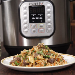 Instant Pot Russian Garlicky Beef and Rice