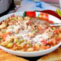 Instant Pot Slow Cooker Italian Pepperoni Soup