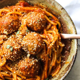 Instant Pot spaghetti and meatballs