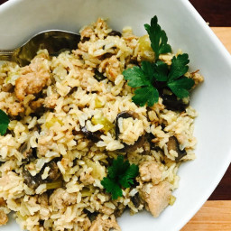 Instant Pot Stuffing with Brown Rice and Sausage