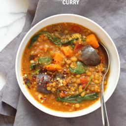 Instant Pot Sweet Potato Lentil Curry