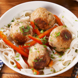 Instant Pot Thai Turkey Meatballs With Rice Noodles