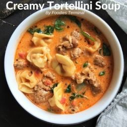 Instant Pot Tortellini Soup with Sausage (Creamy) » Foodies Terminal