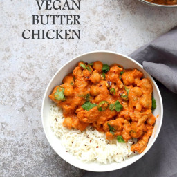 Instant Pot Vegan Butter Chicken with Soy Curls and Chickpeas - oil-free