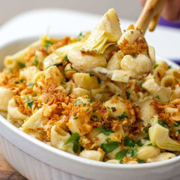 Instant Pot Vegan Mac and Cheese With Artichokes