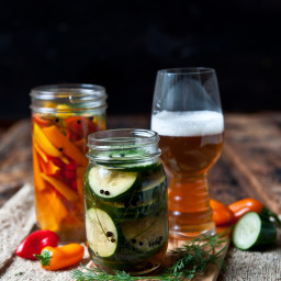 IPA Pickles and Pickled Sweet Peppers