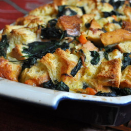 Irish Cheddar and Vegetable Bread Pudding