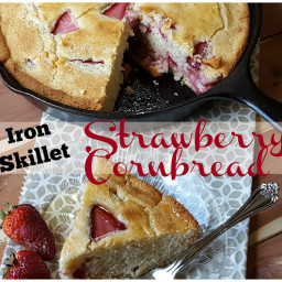 Iron Skillet Strawberry Cornbread