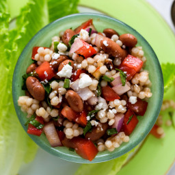 Israeli Couscous, Bean and Tomato Salad