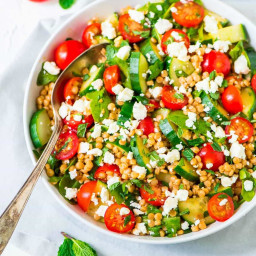 Israeli Couscous Salad with Feta and Mint