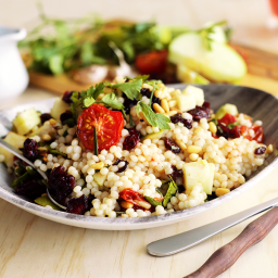 Israeli Couscous with Cranberries and Apples