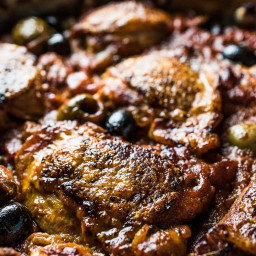 Italian Braised Chicken with Tomatoes and Olives