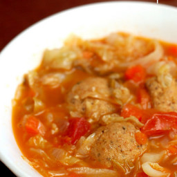 Italian Chicken Meatball Soup